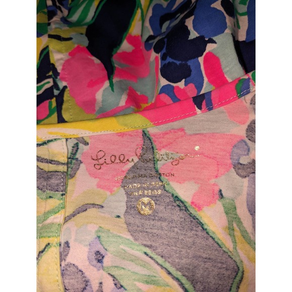 Lilly Pulitzer KENZIE Sz M Dress Rare Travelers Palm Pattern - Picture 7 of 8